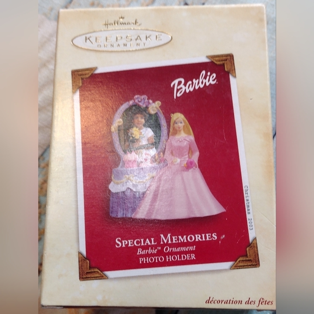 Hallmark Precious Memories Barbie Ornament Photo Holder 2003